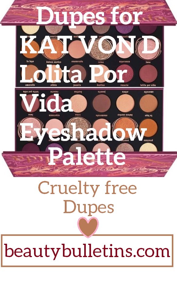 Dupes for KAT VON D Lolita Por Vida Eyeshadow Palette