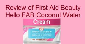 first aid coconut water cream