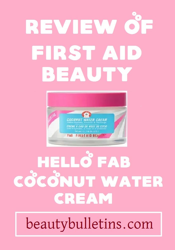 Review of First Aid Beauty Hello FAB Coconut Water Cream 1