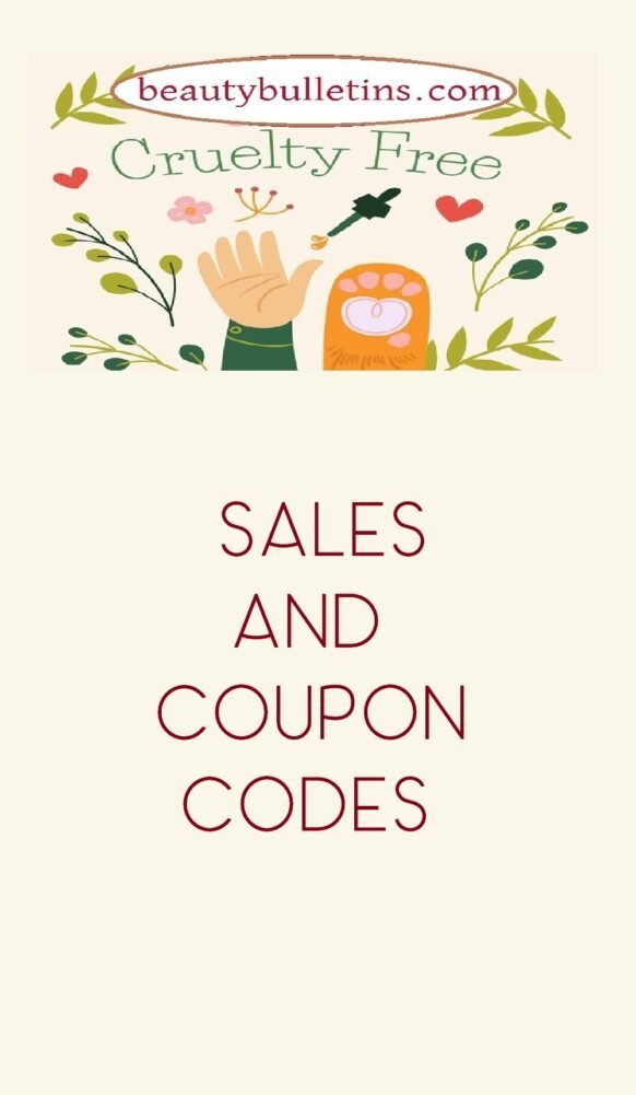 cruelty free sales and coupon codes 