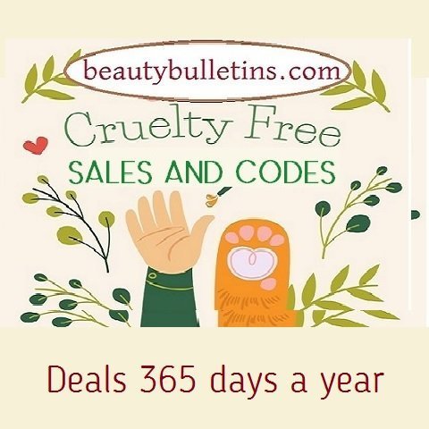 cruelty free sales and coupon codes 