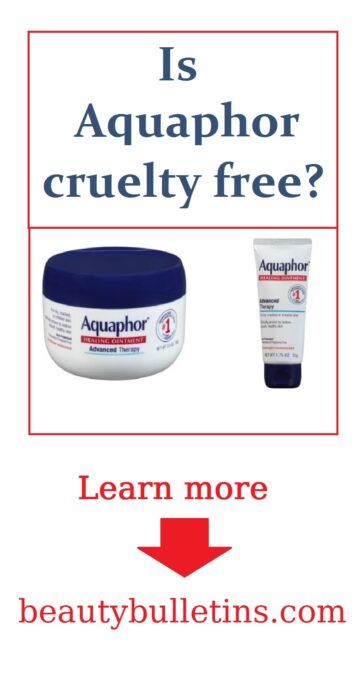 Is Aquaphor cruelty free? 